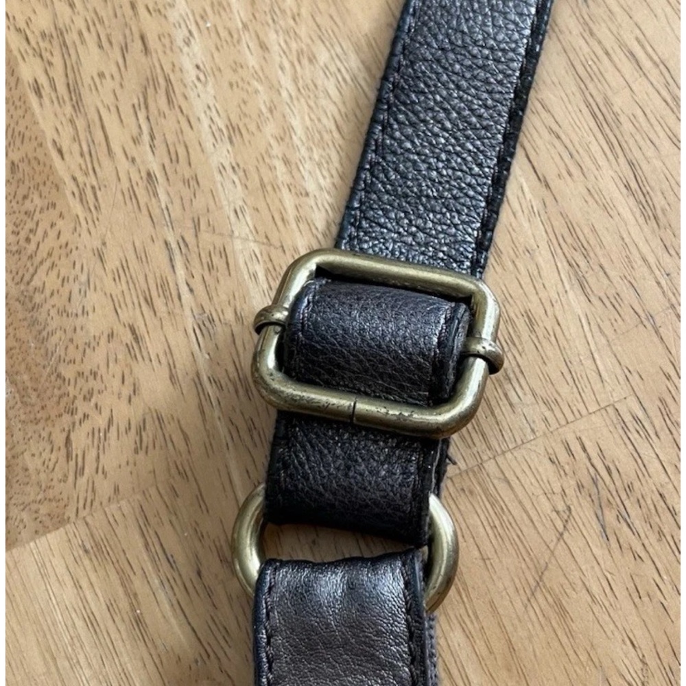 Vintage Fossil Silver/Gunmetal/Pewter Leather Crossbody Bag - Picture 4 of 8